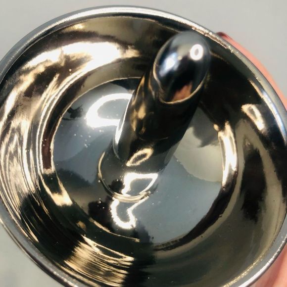 West Emory Ring Holder Ceramic Dish Matte Gray & Metallic Silver 3" x 3.5" - Picture 9 of 9